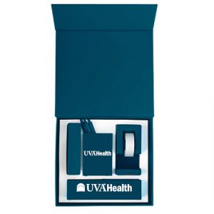 UVA Health System Desk Set Large Pen Cup/Stapler /Tape Dispenser/Pens Navy - 30 POINTS