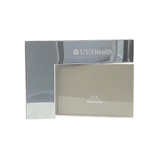 UVA Health System Frame, Silver 4 X 6 Holds Two Photos - 12 POINTS