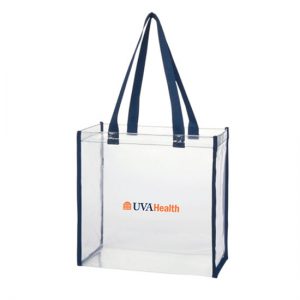 UVA Health System Clear Tote, Navy trim - 5 POINTS
