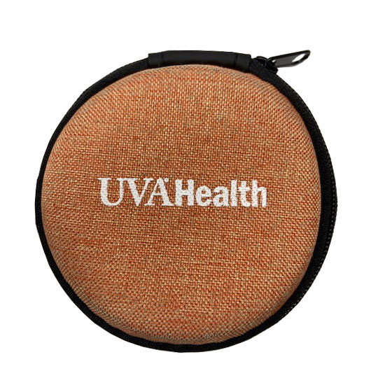 UVA Health System Tech Travel Case Orange White Imprint - 2 POINTS